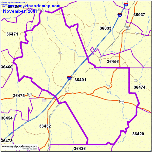 map of 36401