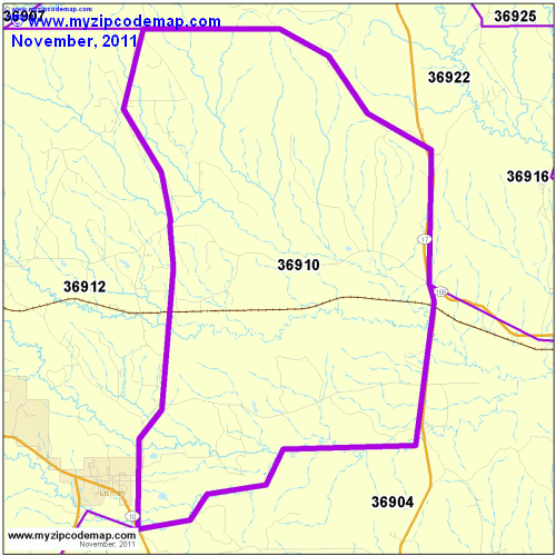 map of 36910