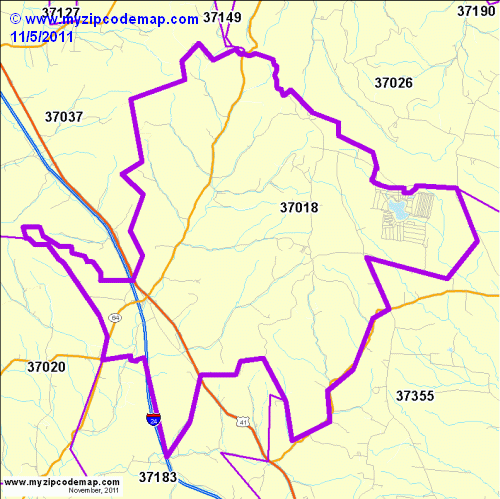 map of 37018