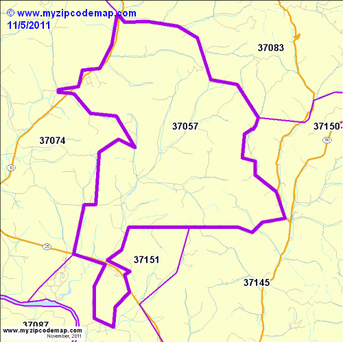 map of 37057