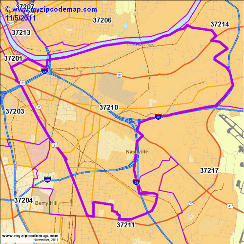 map of 37210