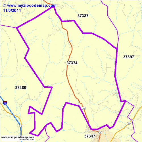 map of 37374
