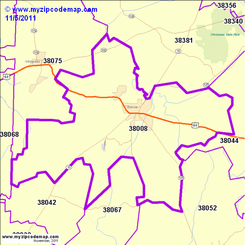 map of 38008