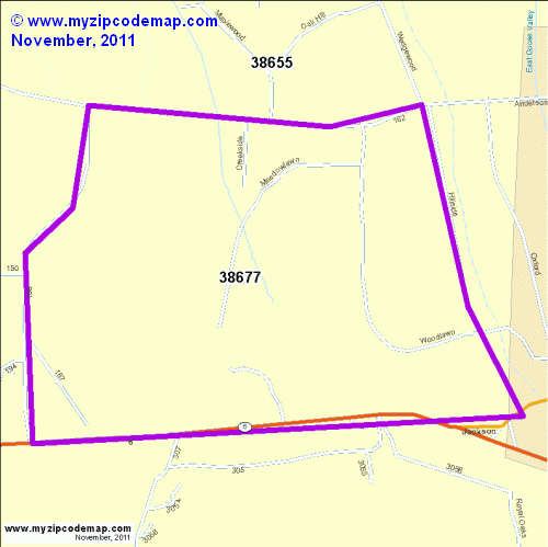map of 38677
