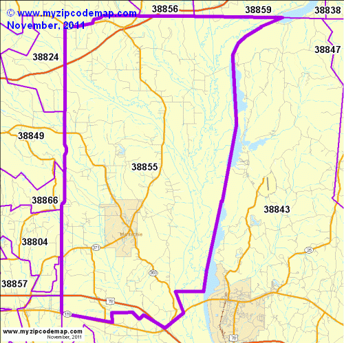 map of 38855