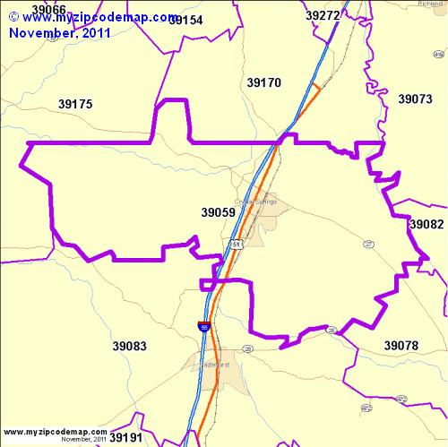 map of 39059