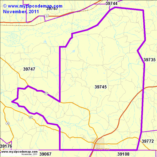 map of 39745