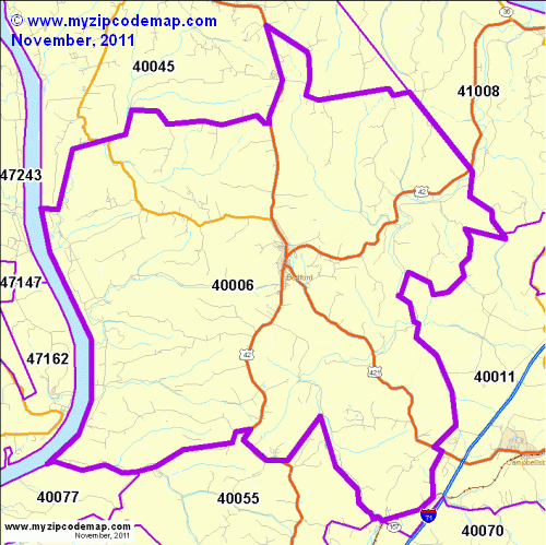 map of 40006