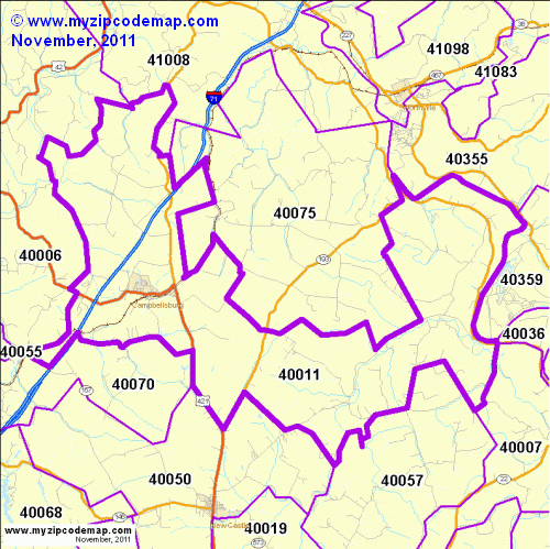 map of 40011