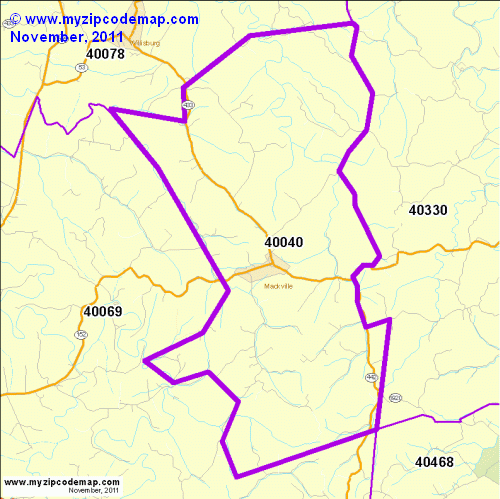 map of 40040