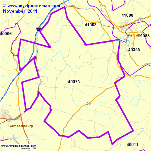 map of 40075