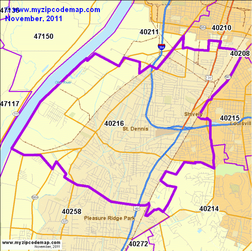 map of 40216