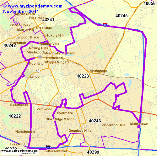map of 40223