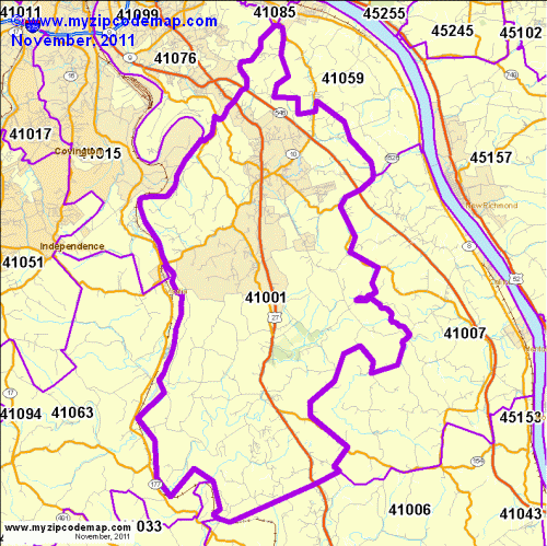 map of 41001
