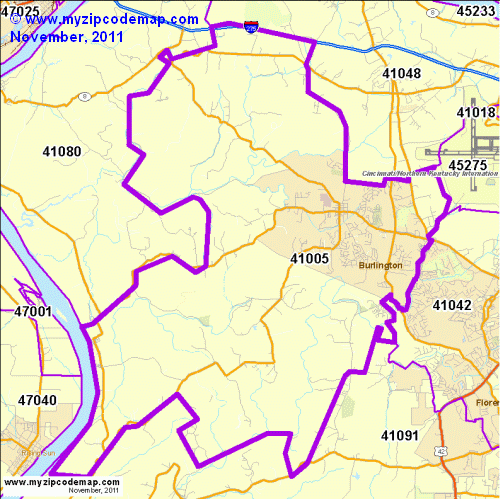 map of 41005
