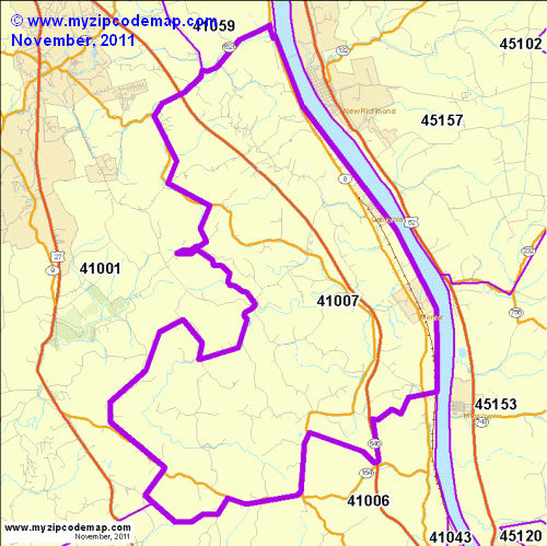 map of 41007