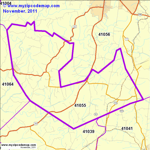 map of 41055
