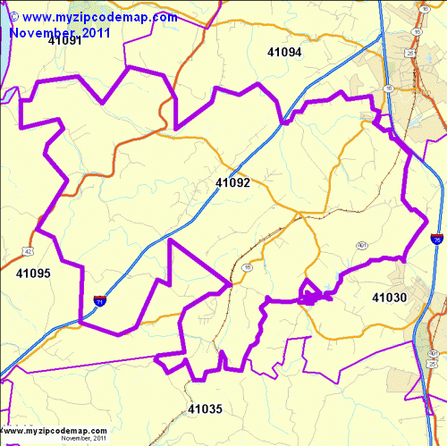 map of 41092