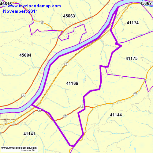 map of 41166