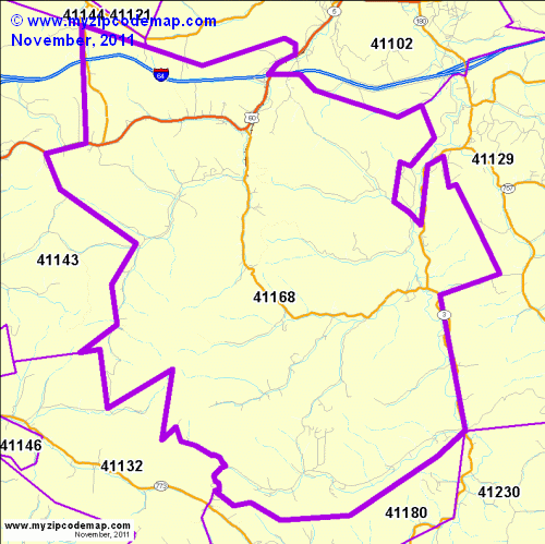 map of 41168