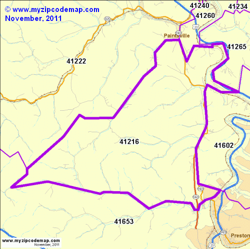 map of 41216