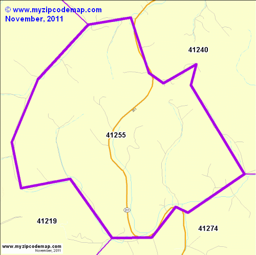map of 41255