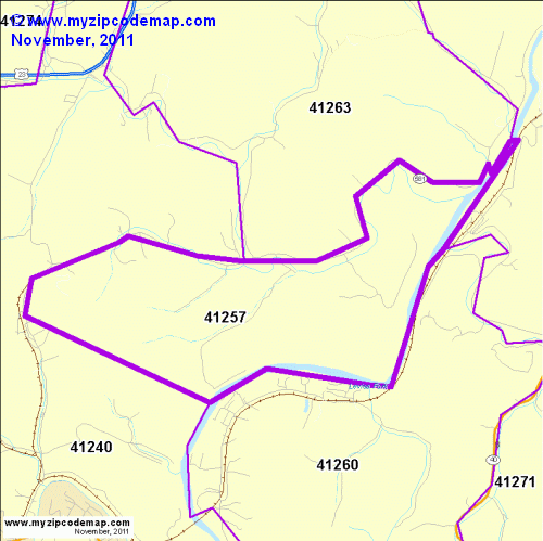 map of 41257