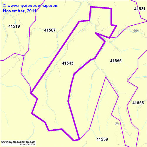 map of 41543