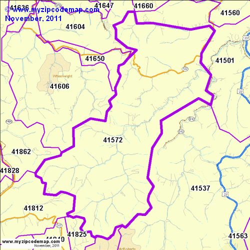 map of 41572