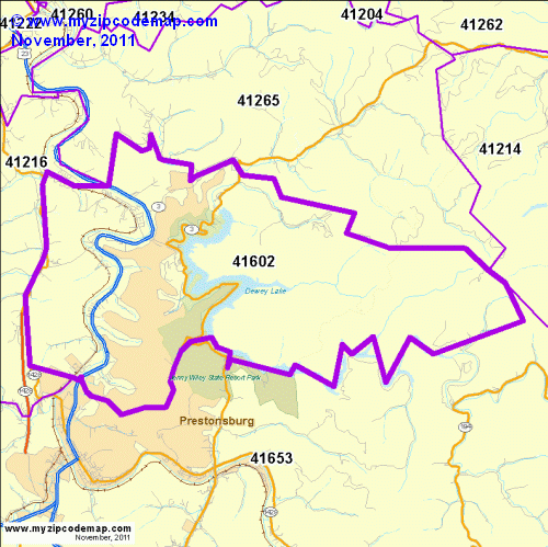 map of 41602