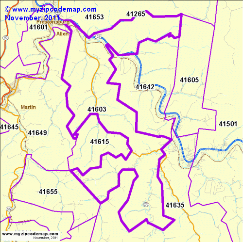 map of 41603
