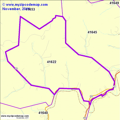 map of 41622