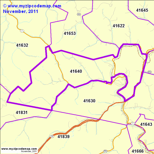 map of 41640