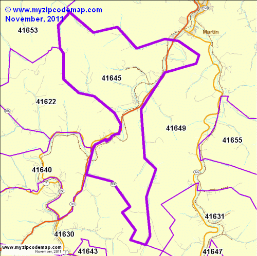 map of 41645