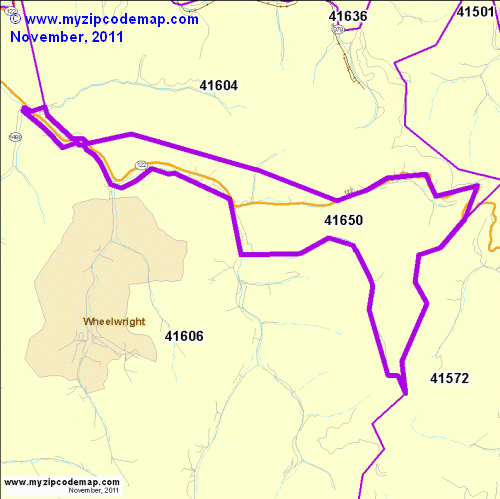 map of 41650