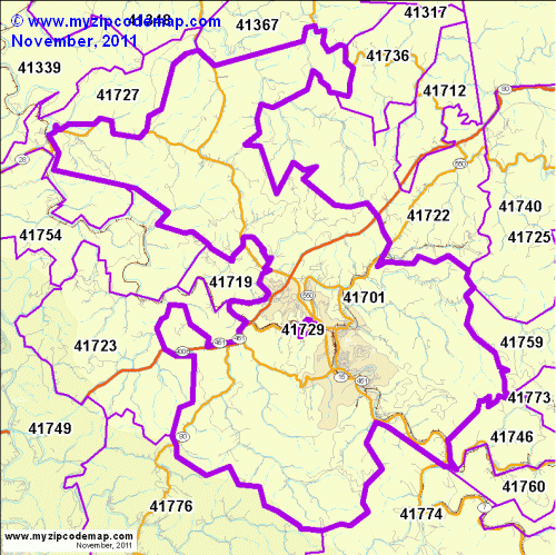 map of 41701
