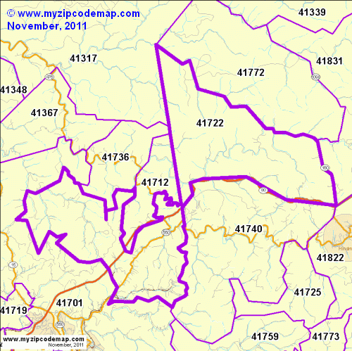 map of 41722