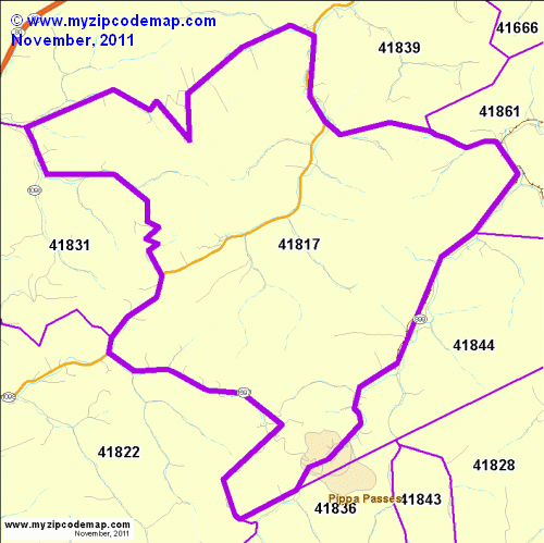 map of 41817