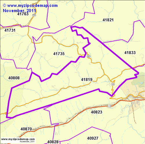 map of 41819