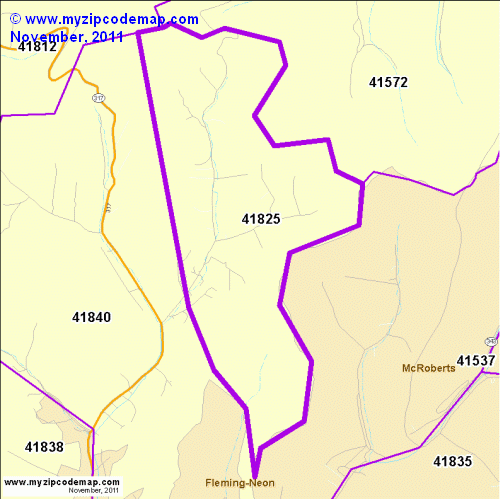 map of 41825