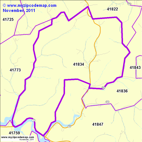 map of 41834