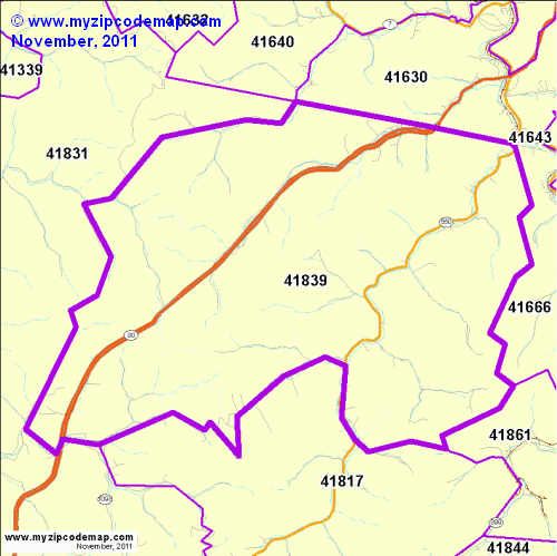 map of 41839