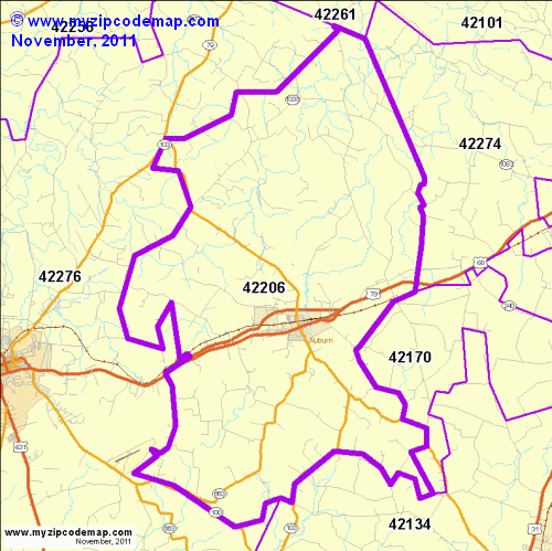 map of 42206