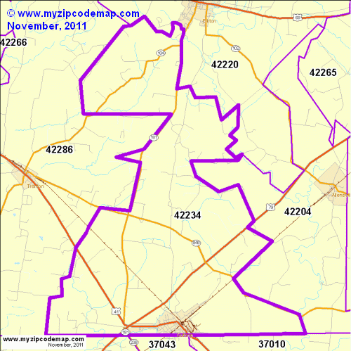 map of 42234