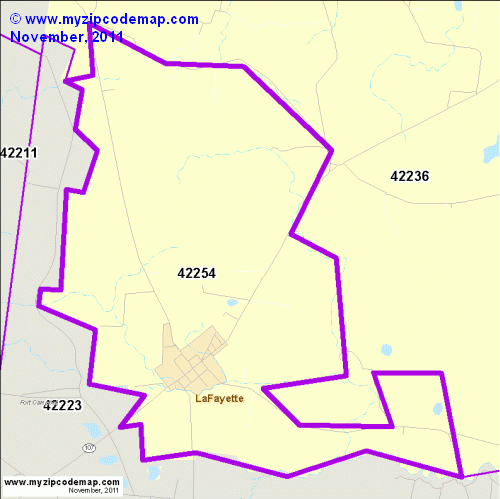map of 42254