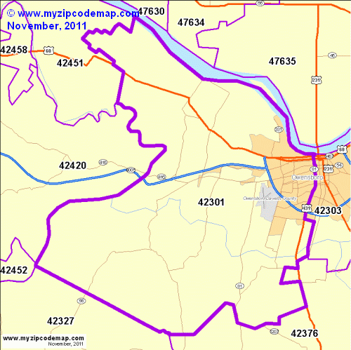 map of 42301
