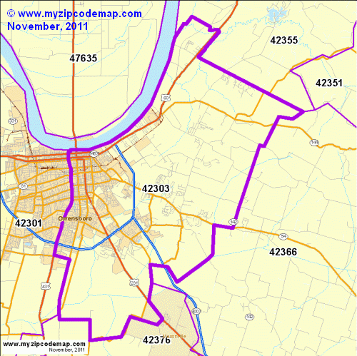 map of 42303
