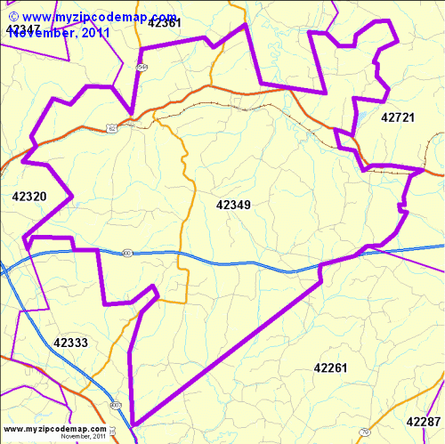 map of 42349