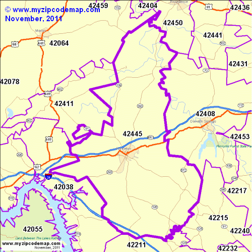 map of 42445