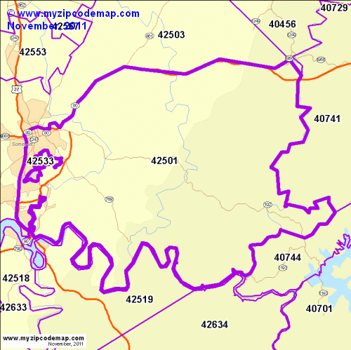 map of 42501